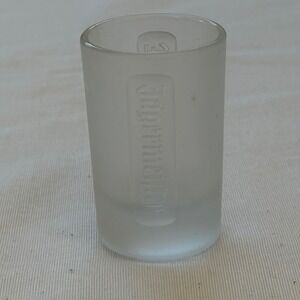 Jägermeister Frosted Shot Glass 1‎ fl oz Embossed Logo Collectible Barware